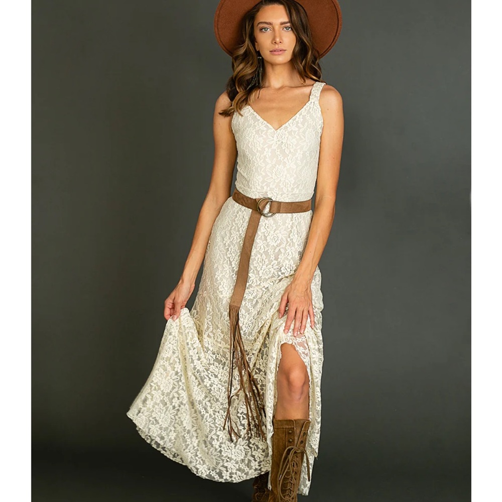 Joyfolie Carmel Slip Dress in Turtledove